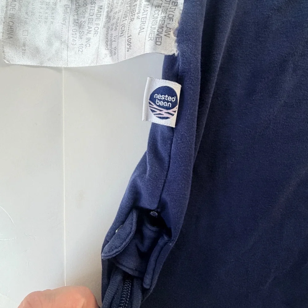 Nested Bean Zen Sack Sleep Sack Kids 3-6M Navy Blue Weighted‎ Swaddle Gentle